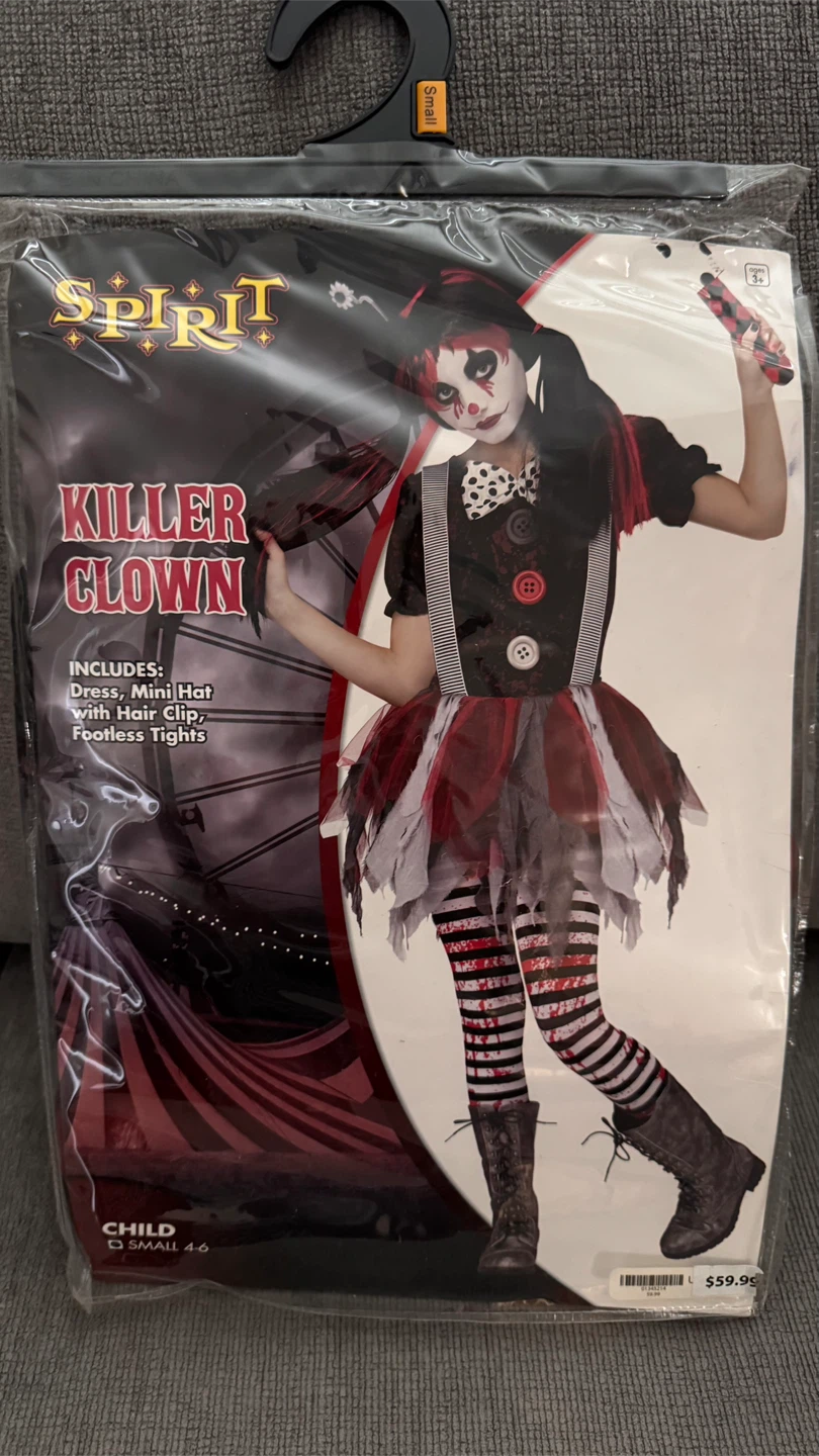 Spirit Killer Clown Costume Child Small