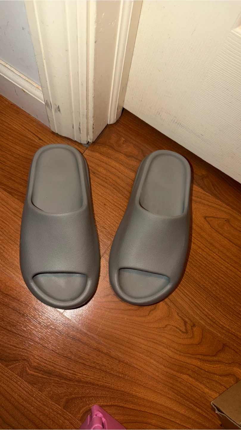 Grey Foam Yeezy Slides