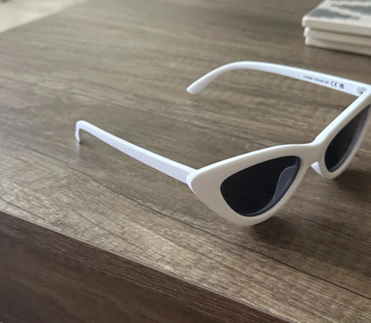 White Cat-Eye Sunglasses