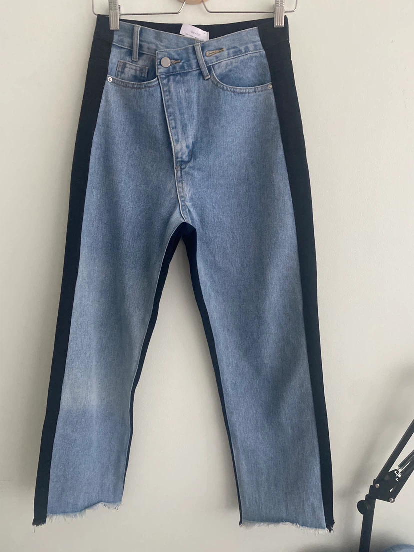 Oak + Fort Two-Tone Jeans Size S