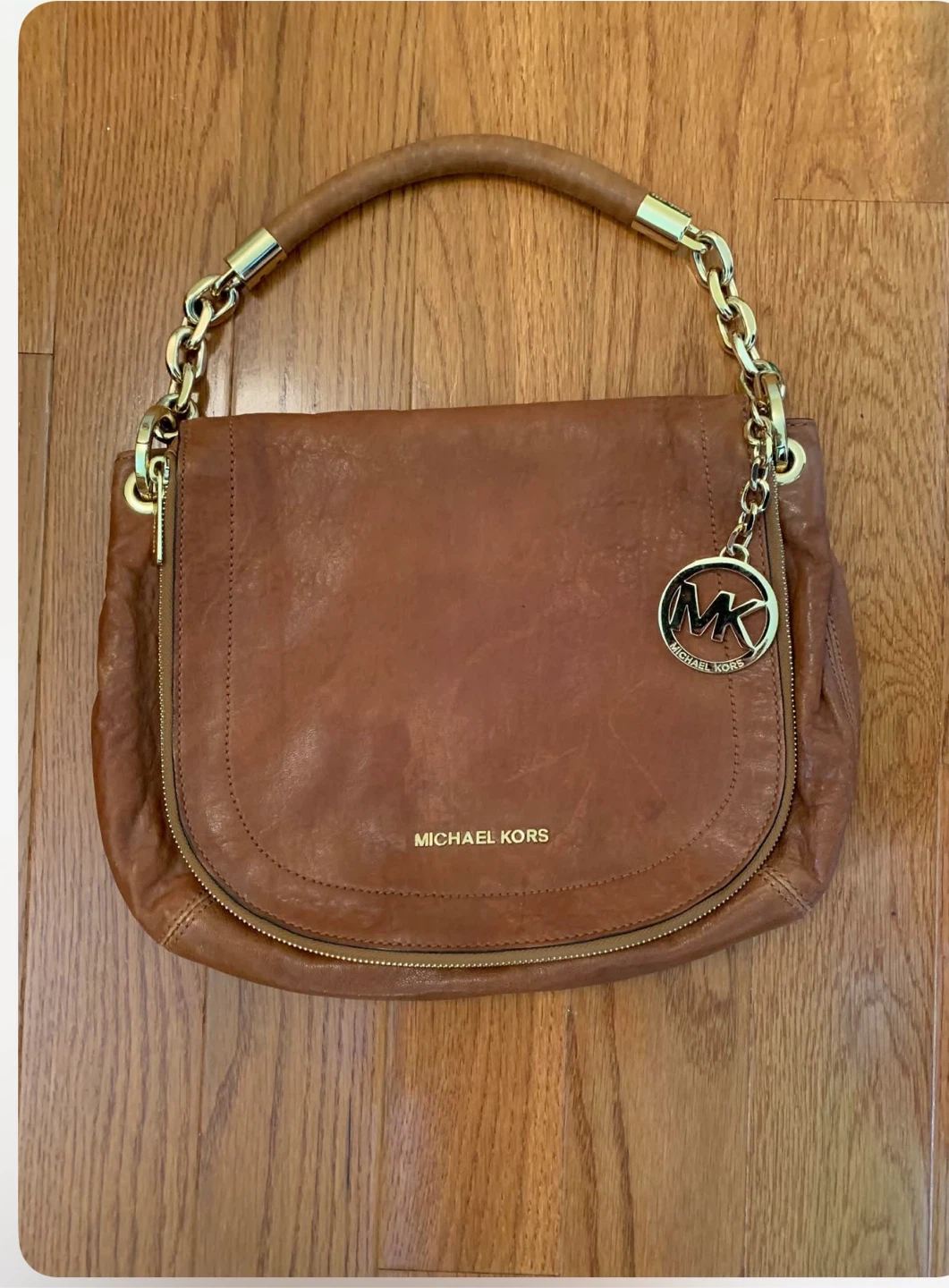 Michael Kors Brown Leather Shoulder Bag