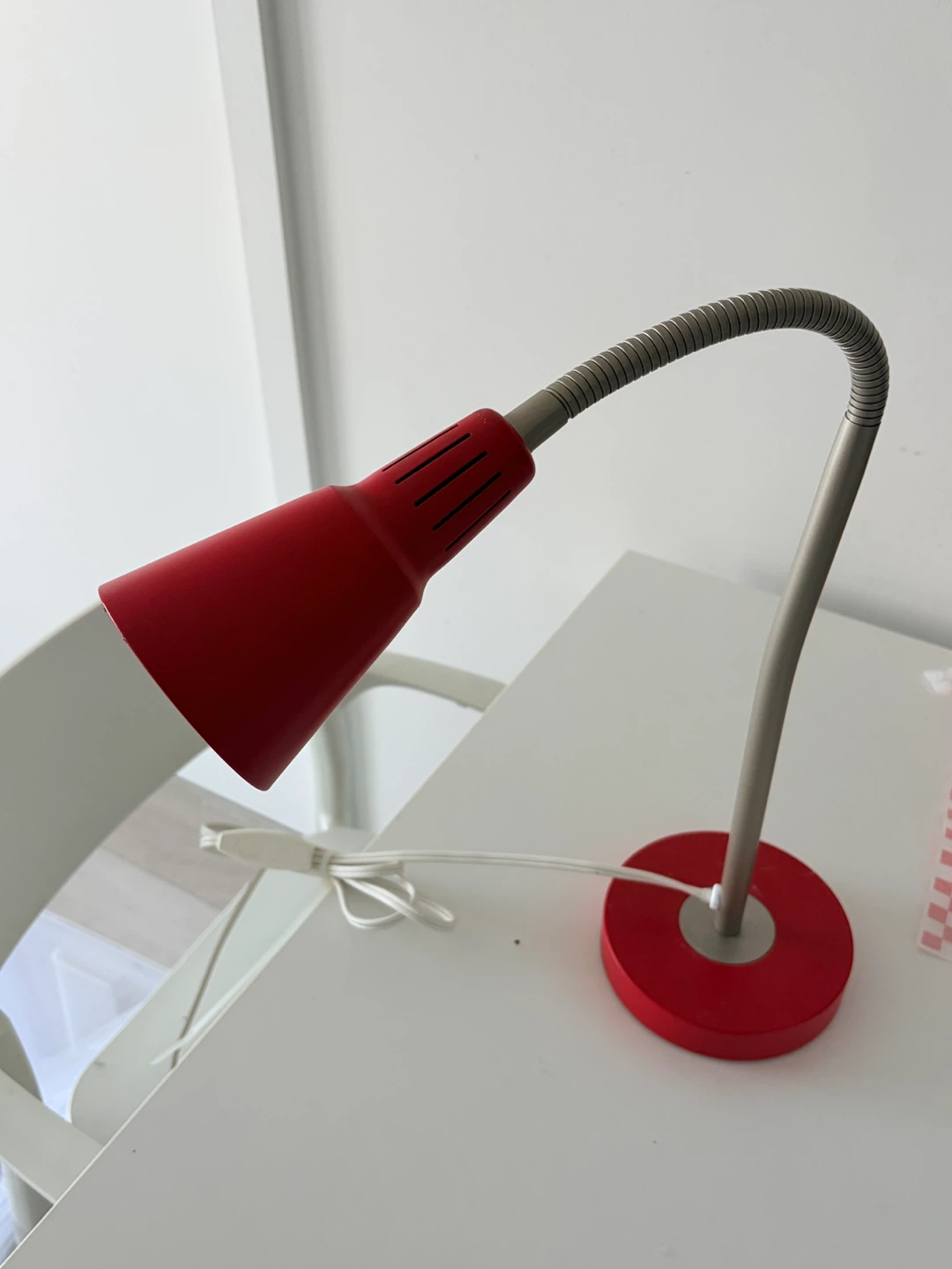 IKEA Tertial style red desk lamp