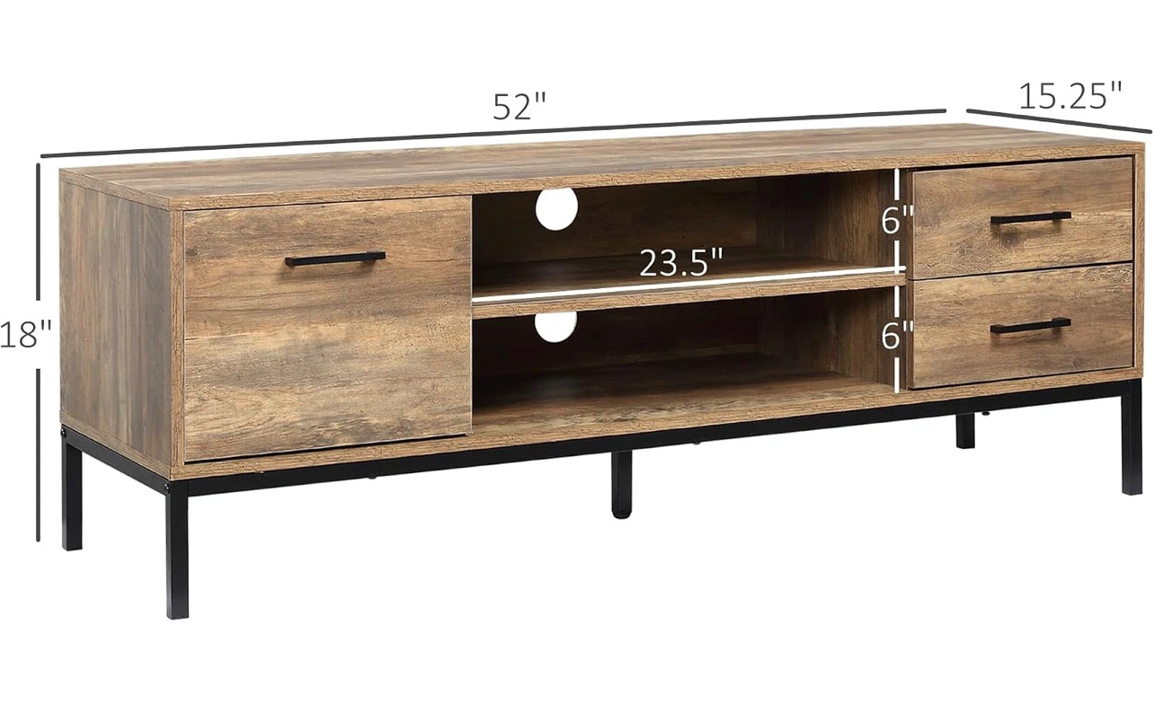 Rustic Wood TV Stand Console - photo 3