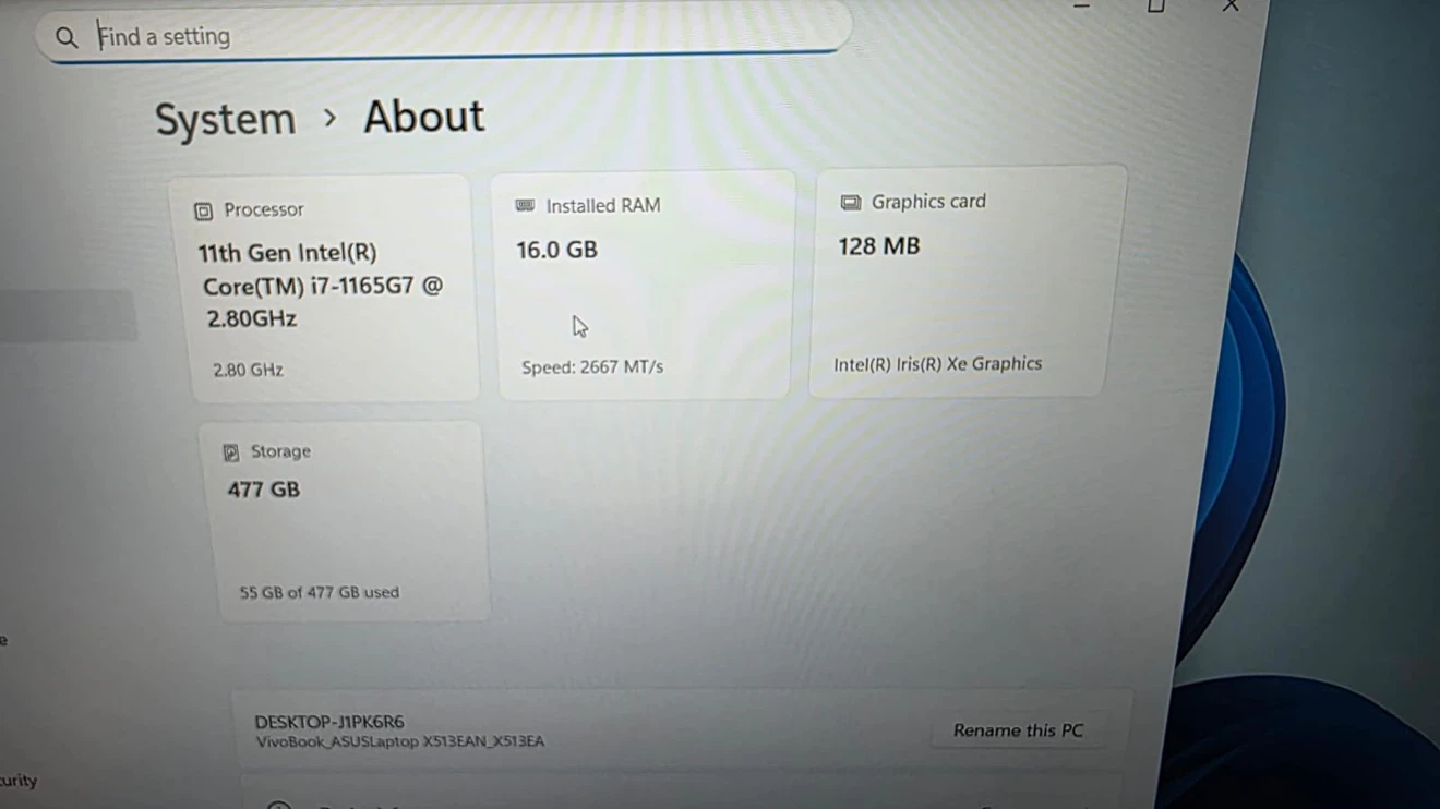 ASUS VivoBook X513 i7 16GB RAM 477GB Laptop - photo 4
