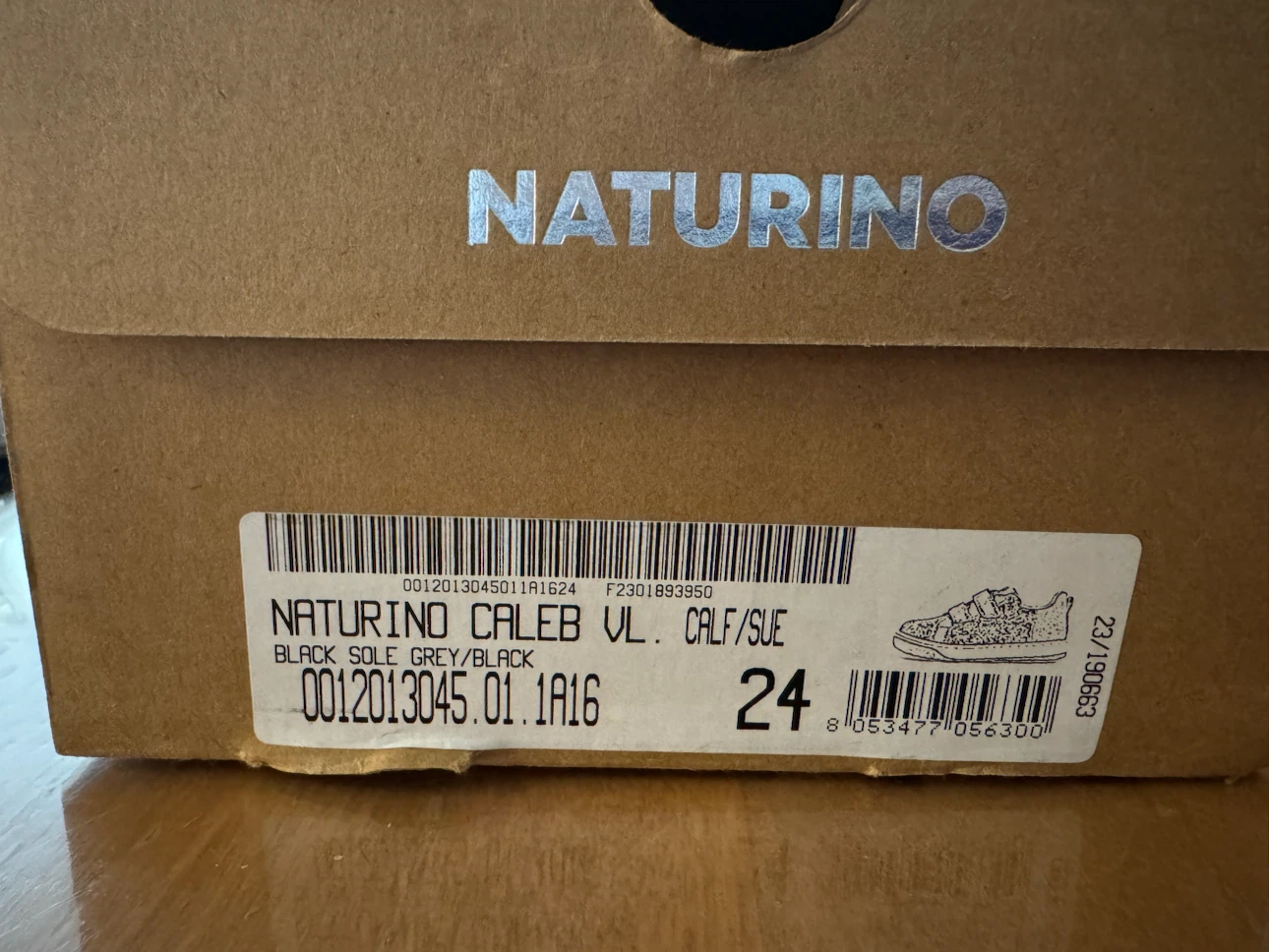Brand New Naturino Caleb VL Shoes – Size EU 24 / US 7.5 Toddler
