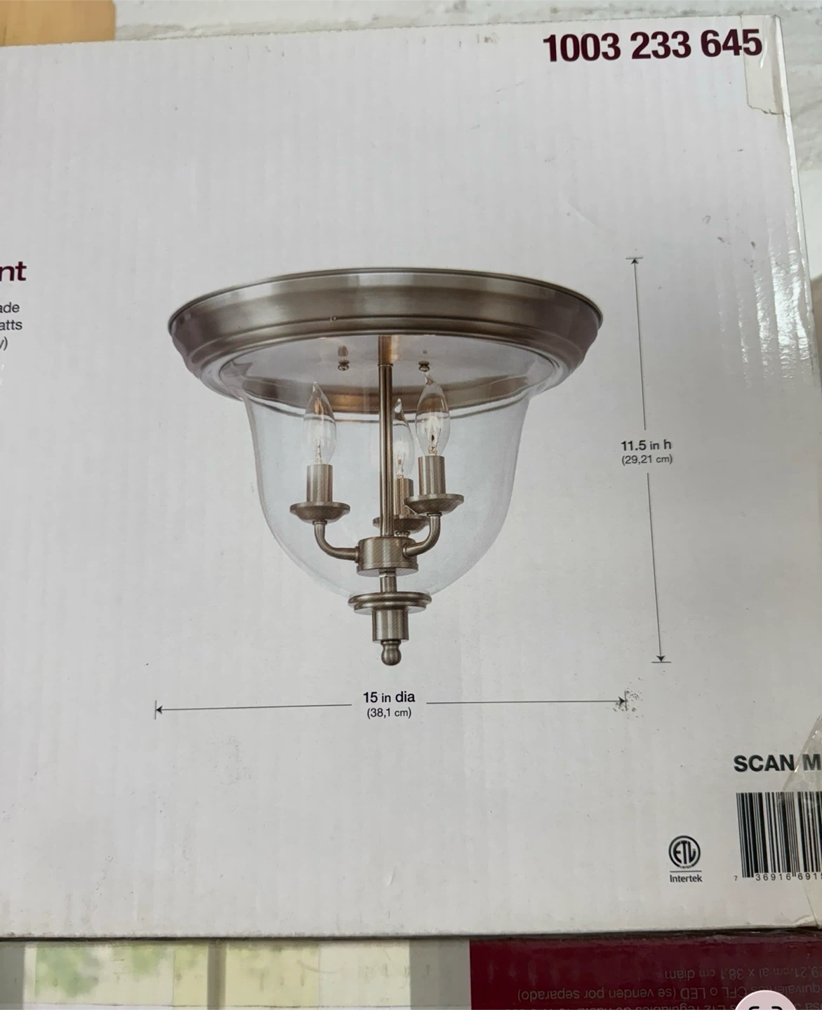 Home Decorators Collection 3-Light Flush Mount - photo 3