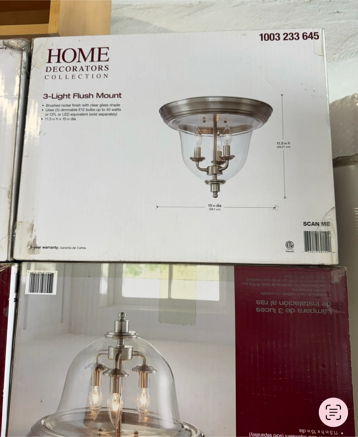 Home Decorators Collection 3-Light Flush Mount - photo 4