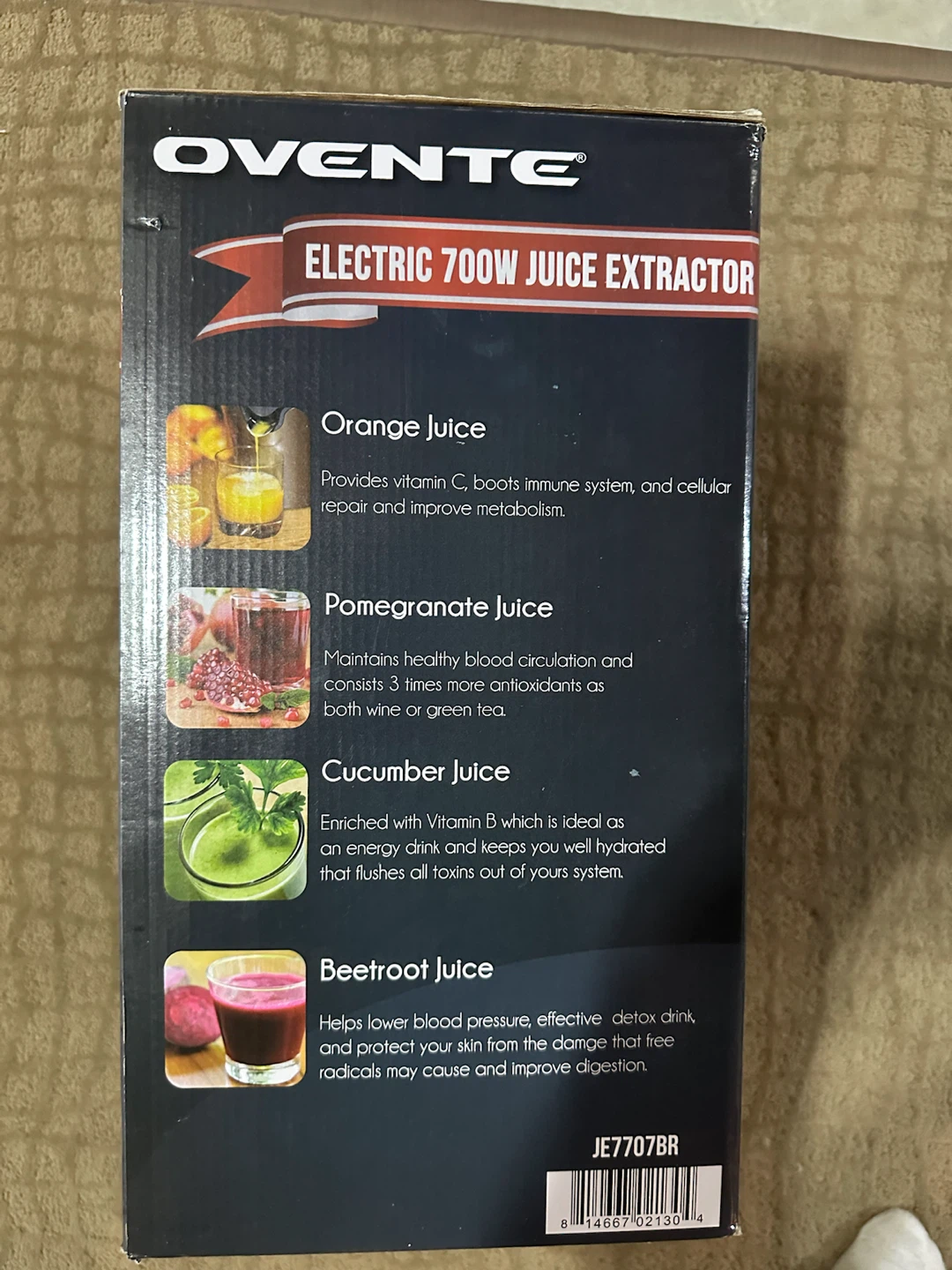 Ovente 700W Electric Juice Extractor - photo 3