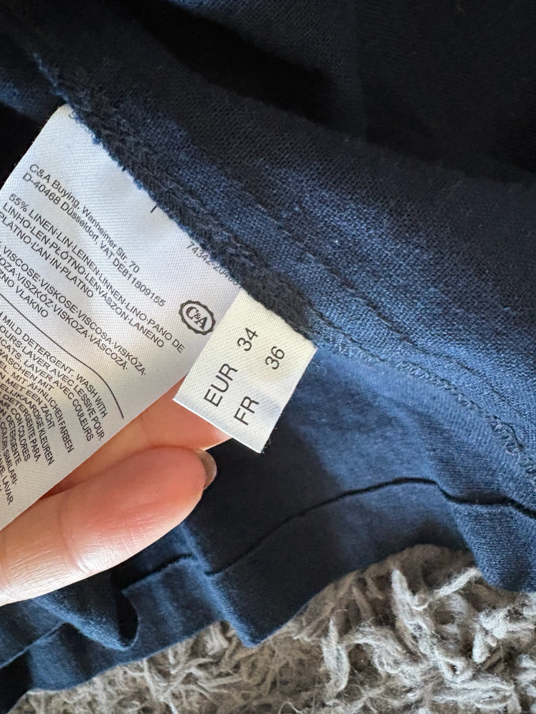 Tailored Navy Linen Blend Blazer - photo 2