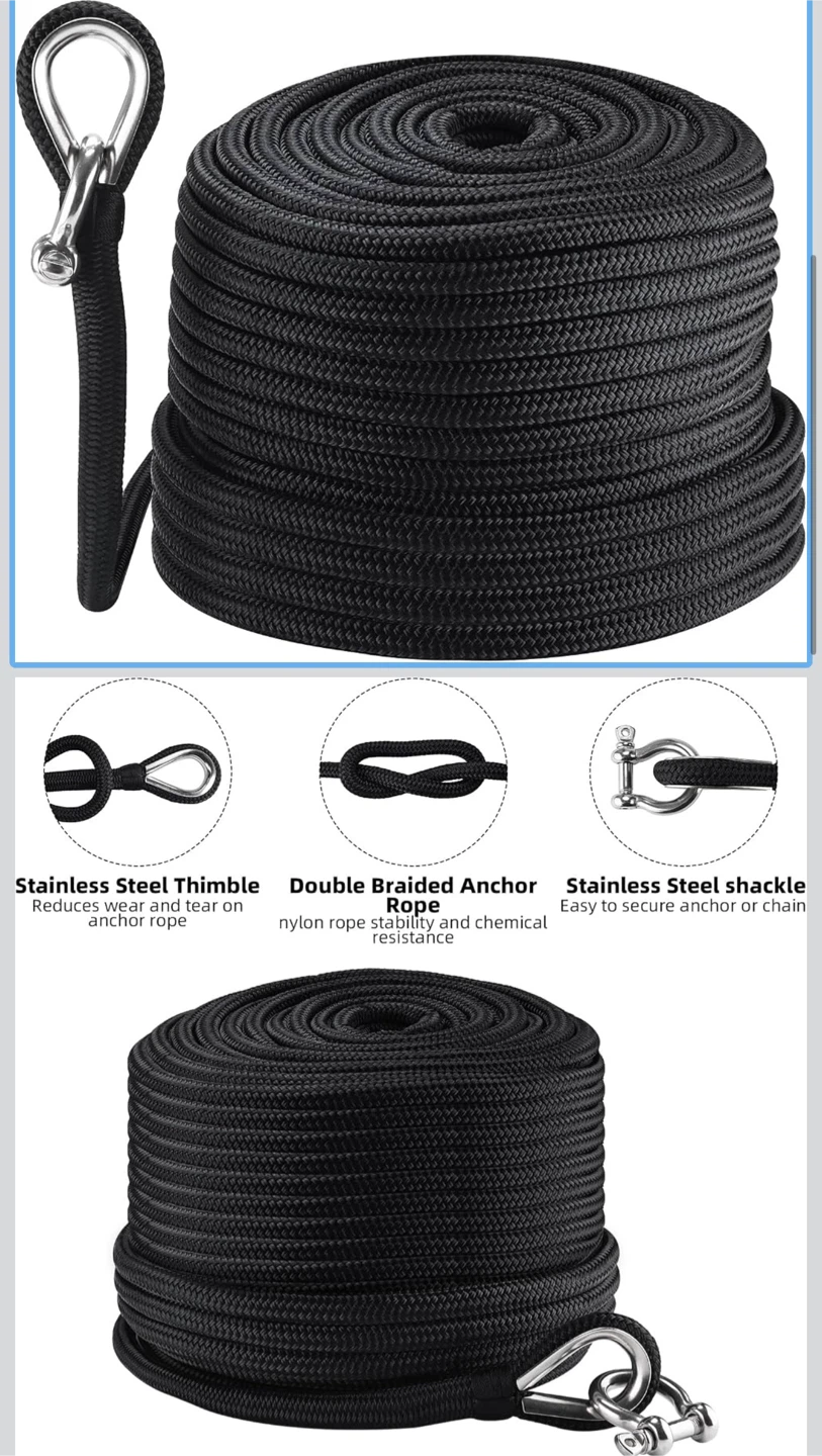 Double Braid Nylon Anchor Rope 3/8" x 250FT - photo 4