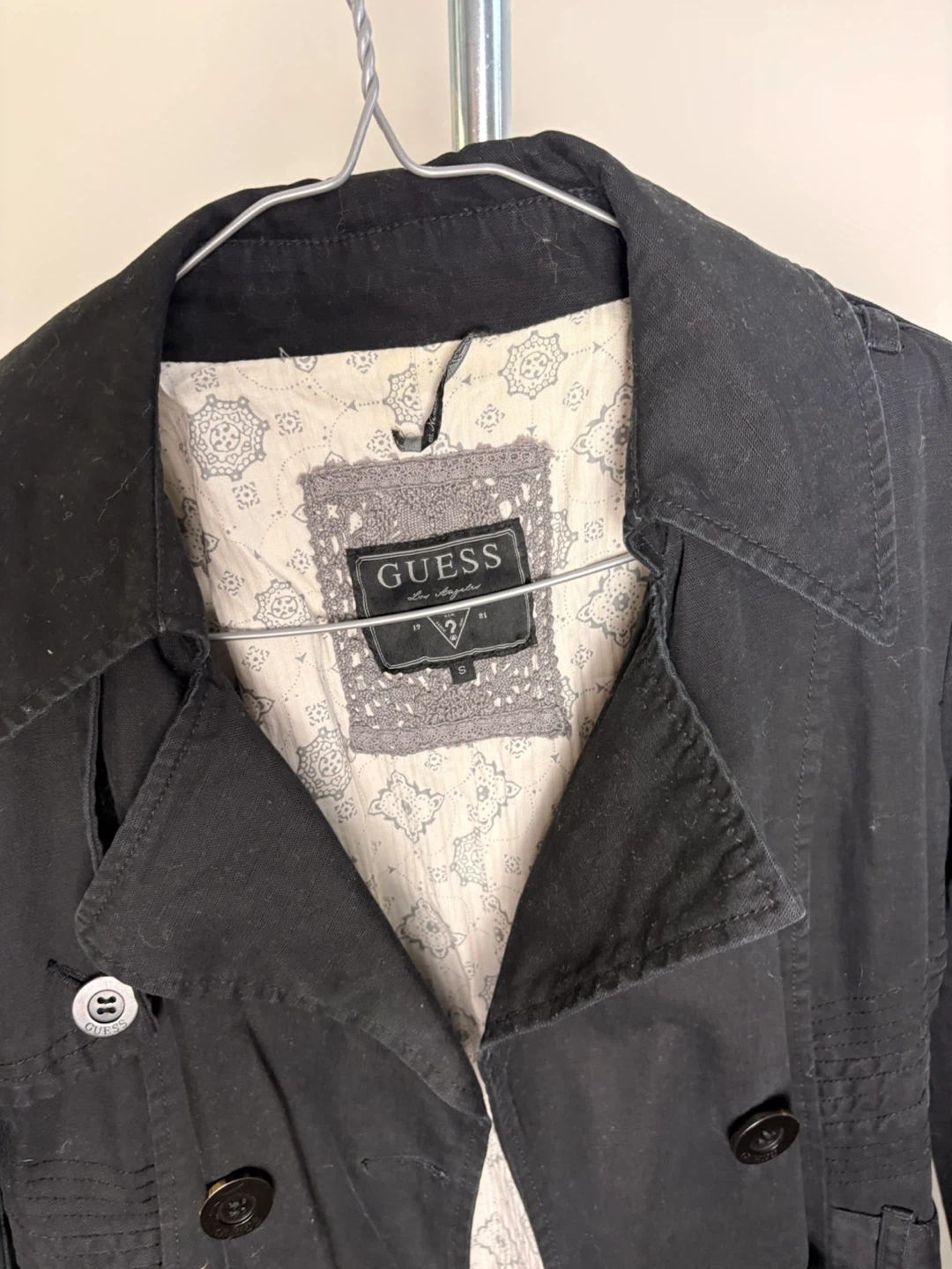 Guess Black Trench Coat - photo 4