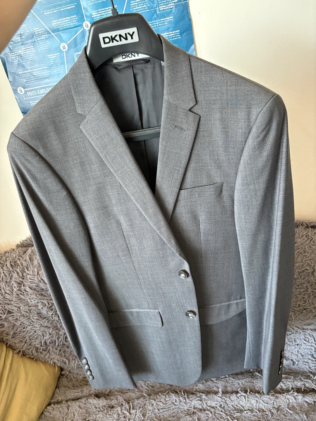 DKNY Grey Suit Jacket - 38S