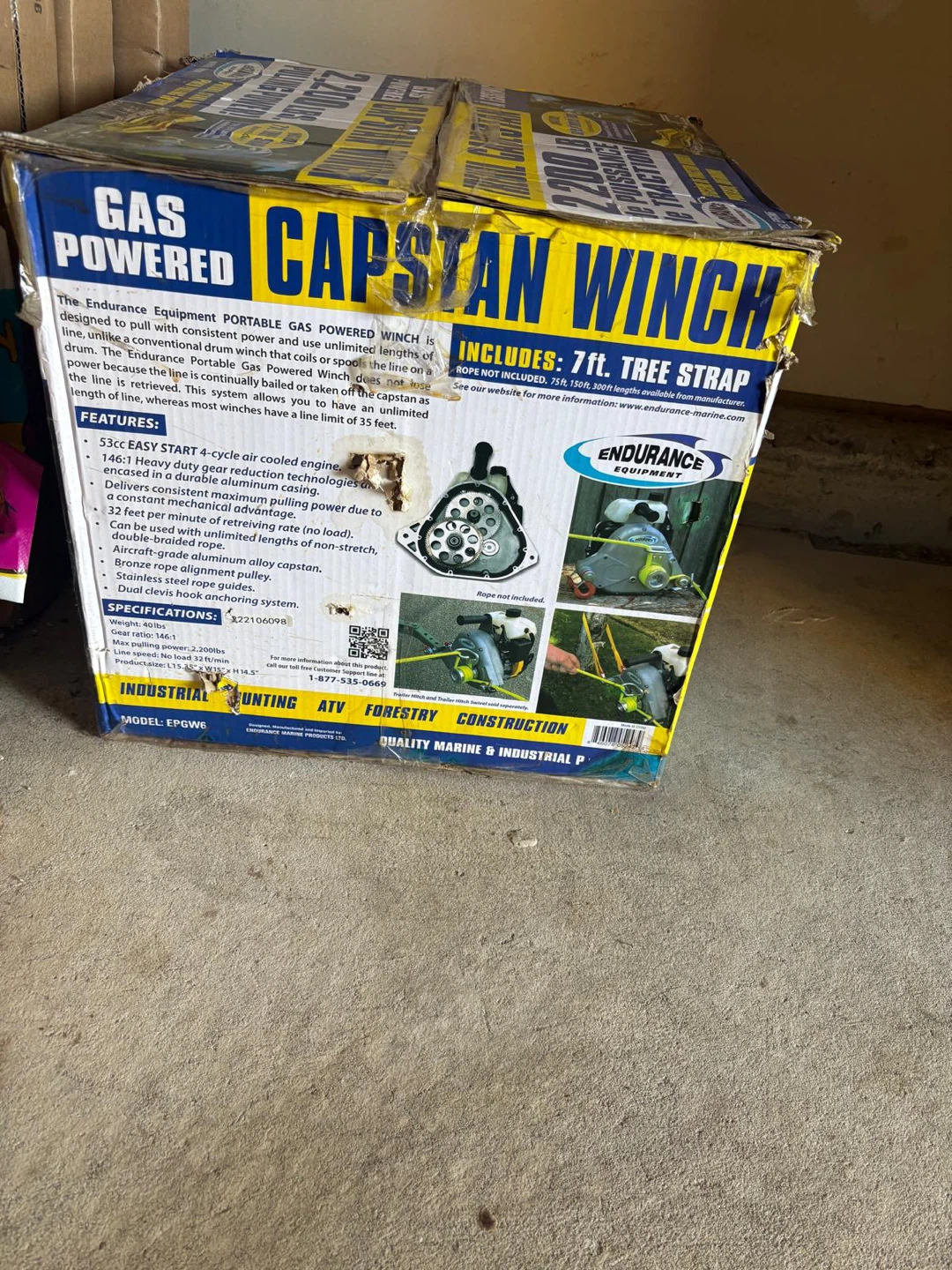 Endurance Equipment Gas Powered Capstan Winch EPGW6 - photo 2