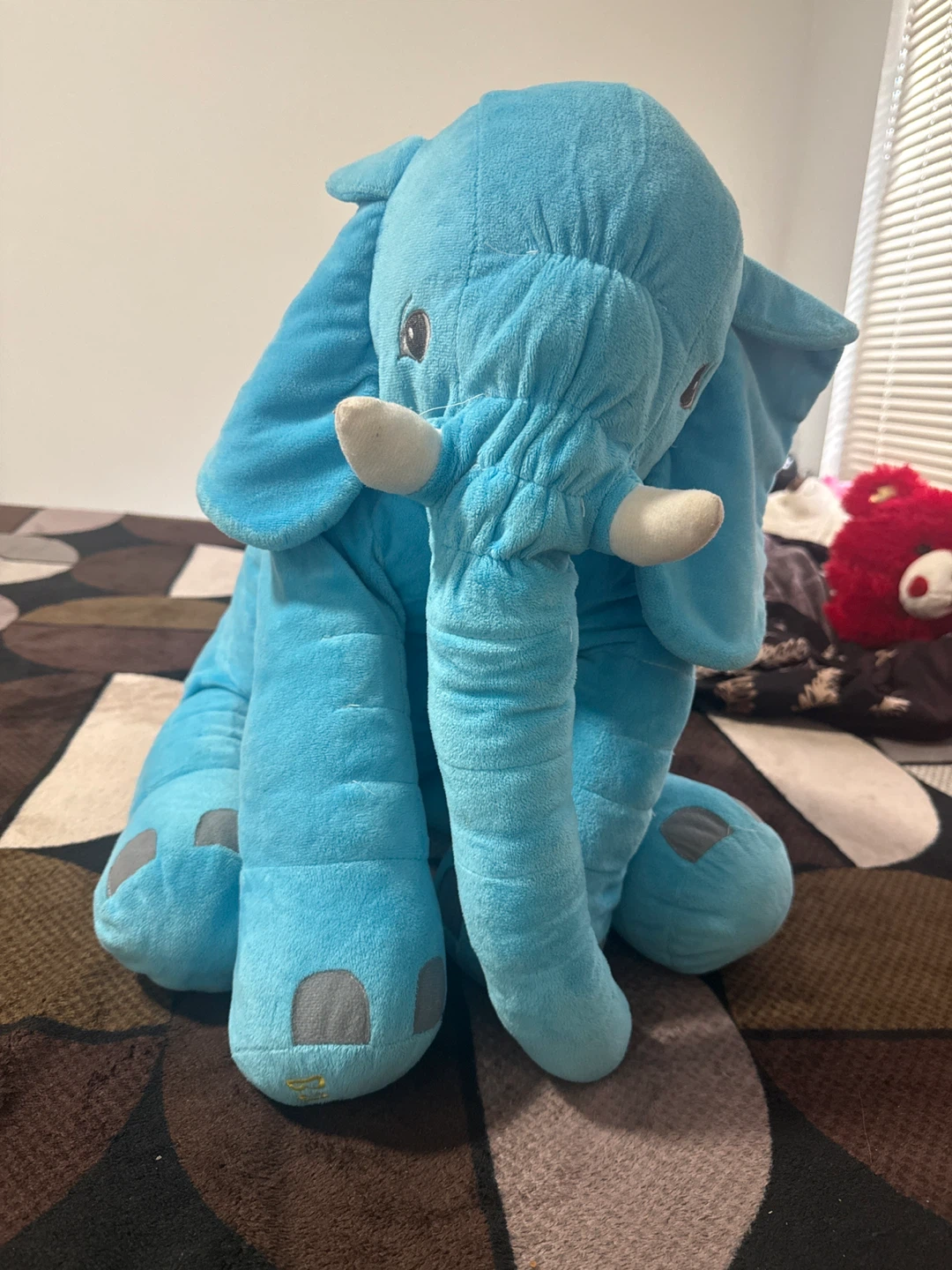 Blue elephant plush toy