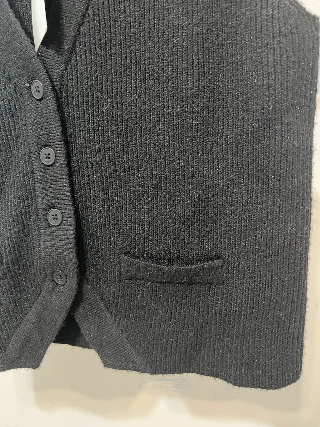 Oak + Fort Black Knit Button Vest – Brand New With Tags - photo 2