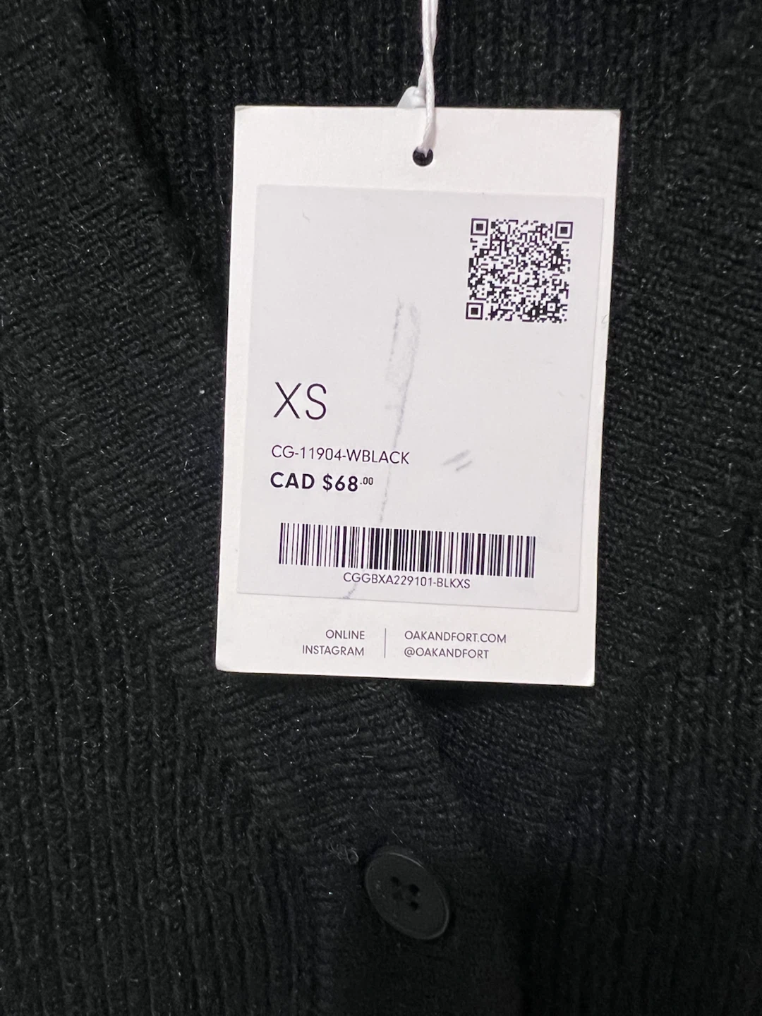 Oak + Fort Black Knit Button Vest – Brand New With Tags - photo 4
