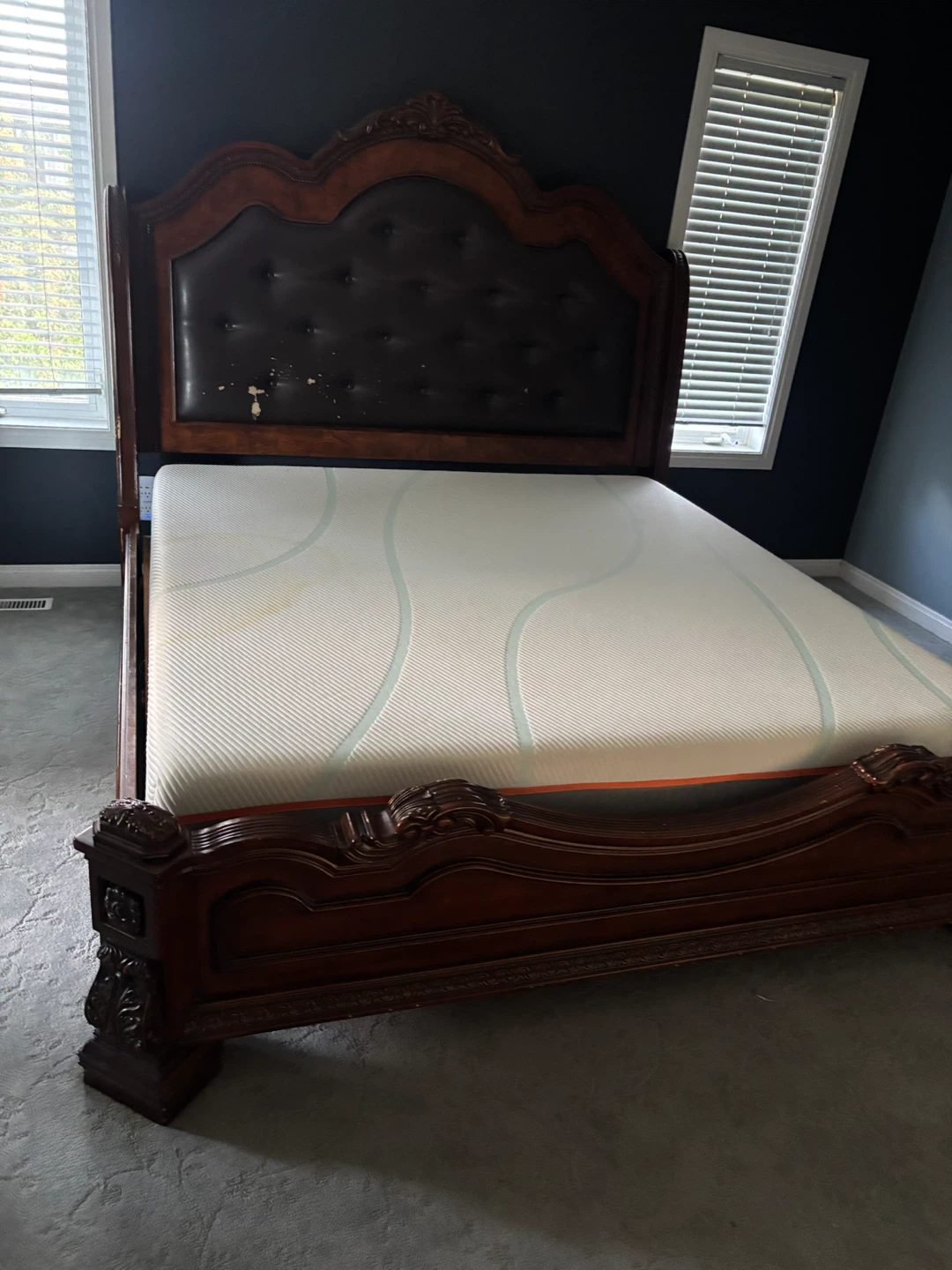 King Size Ornate Wooden Bed Frame