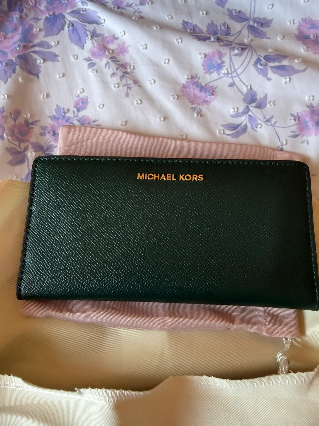 Michael Kors Green Leather Wallet