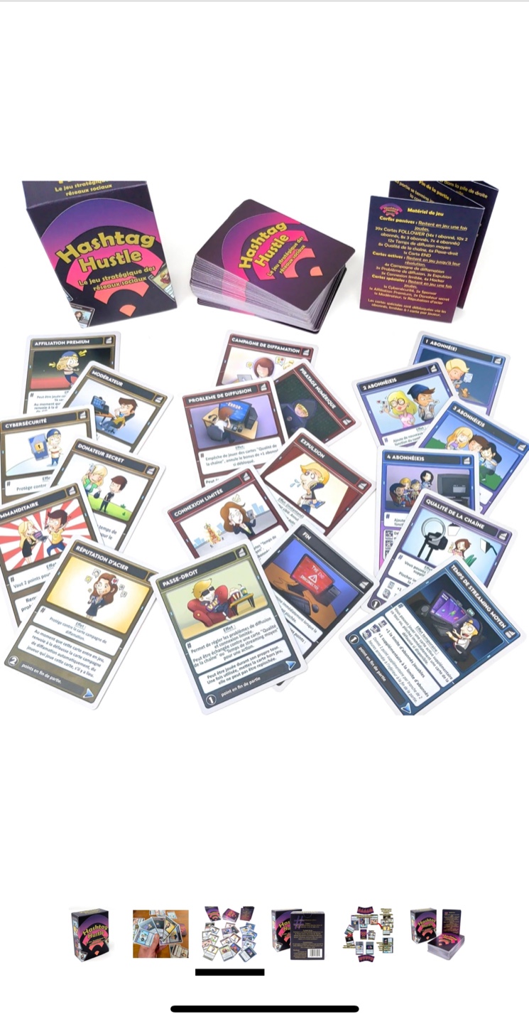Hashtag Hustle French Social Media Strategy Card Game - photo 3