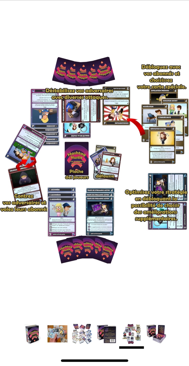 Hashtag Hustle French Social Media Strategy Card Game - photo 5