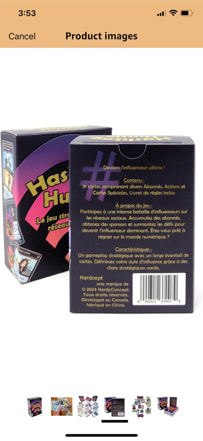 Hashtag Hustle French Social Media Strategy Card Game - photo 4