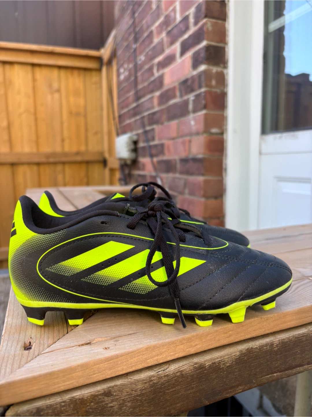 Adidas Soccer Cleats Black and Neon Yellow - photo 3