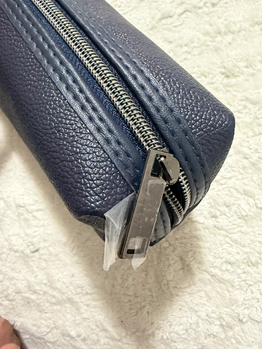 Porsche Design Navy Blue Leather Toiletry Bag - photo 2
