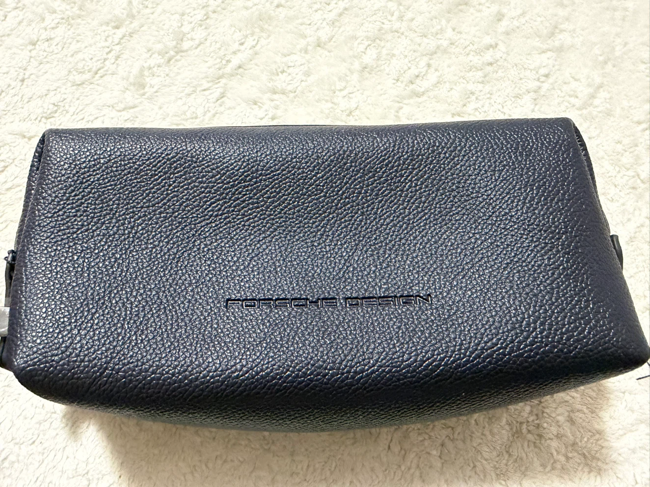 Porsche Design Navy Blue Leather Toiletry Bag - photo 3