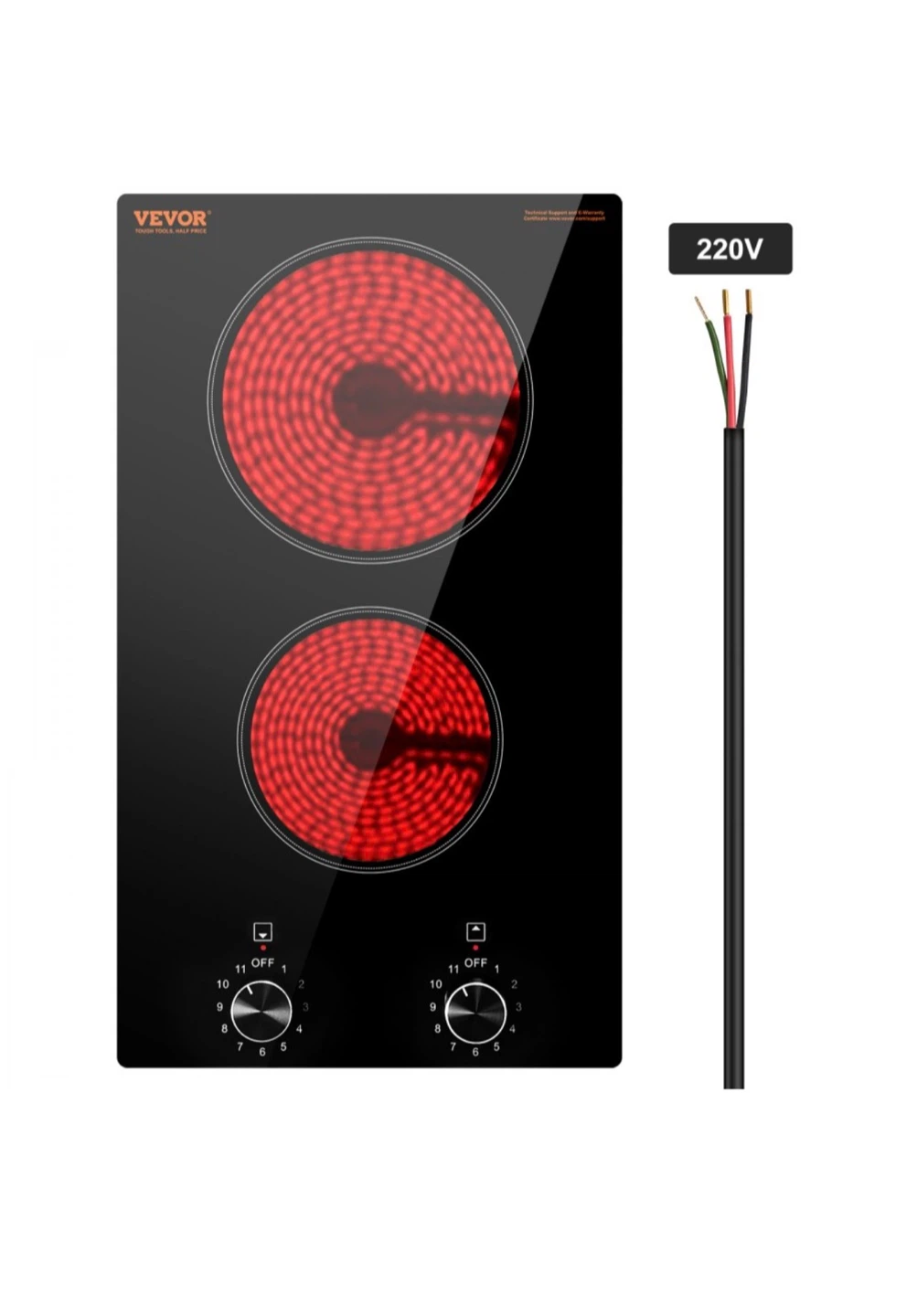 VEVOR Electric Cooktop 2-Burner - photo 2