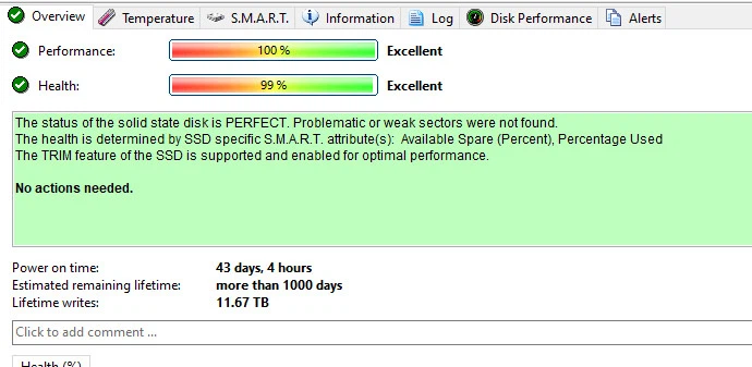 Samsung PM9A1 512GB NVMe (OEM) - 99% Health - photo 4