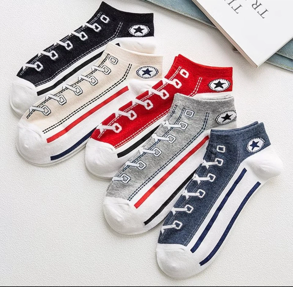 Brand NEW 5 pairs Converse Style Low Cut Socks