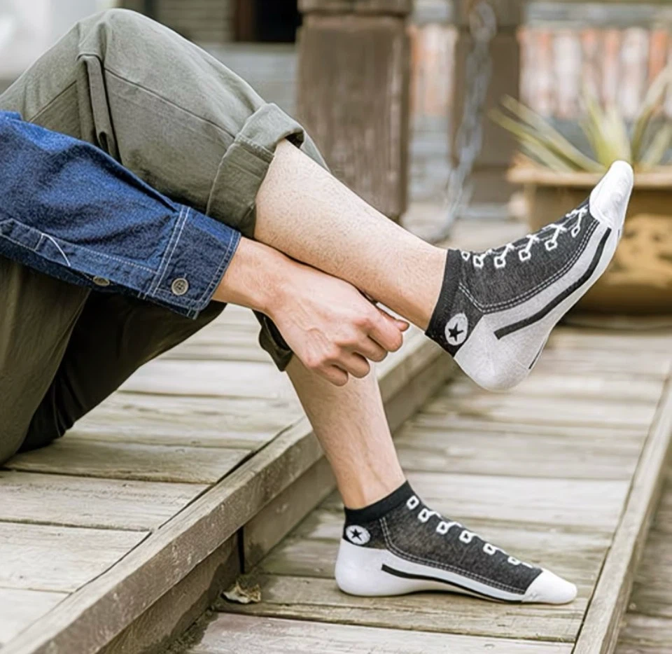 Brand NEW 5 pairs Converse Style Low Cut Socks - photo 3
