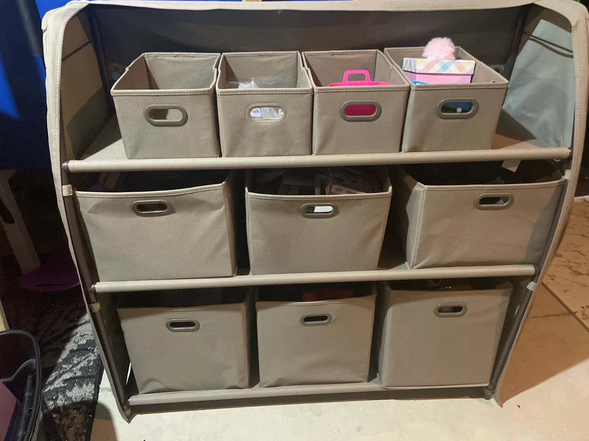 Fabric Cube Storage Organizer with 10 Bins
