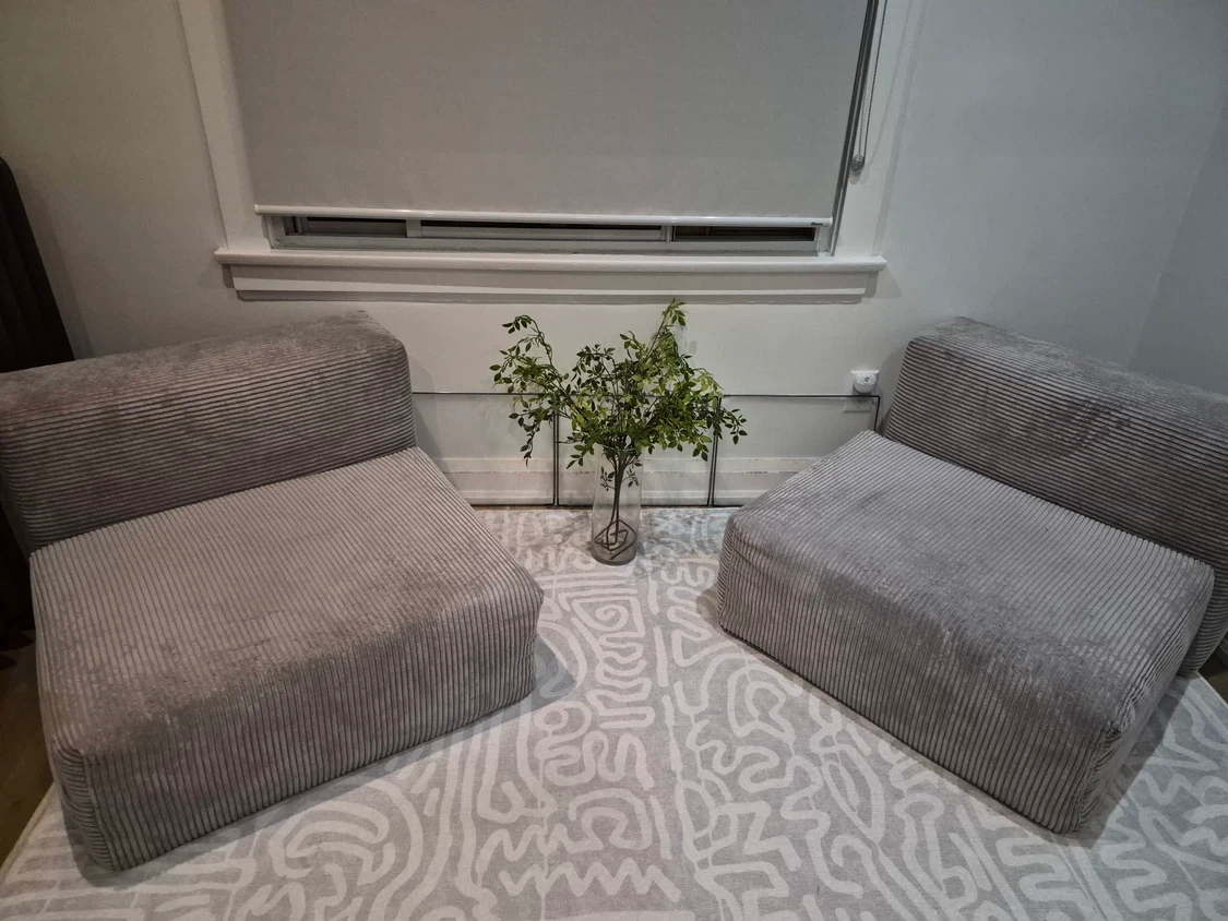 Grey Corduroy Module Seating Set