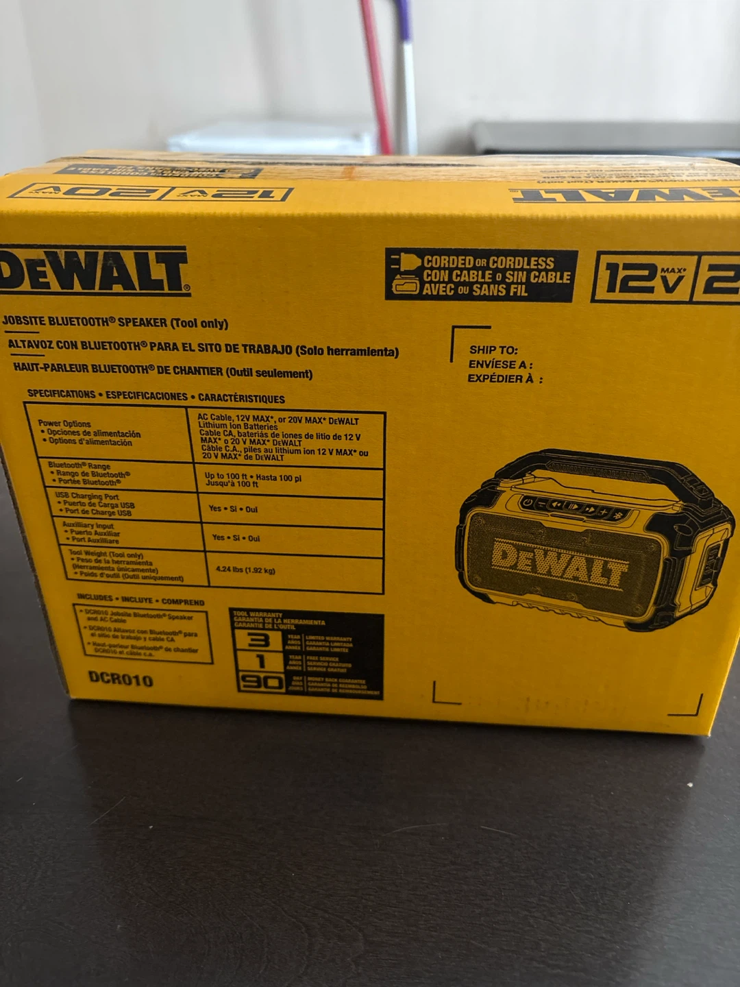 DeWalt DCR010 Jobsite Bluetooth Speaker - photo 2