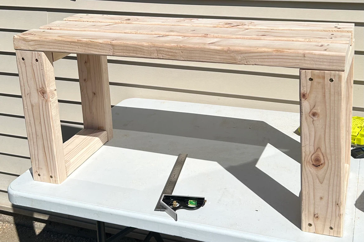 Handmade Solid Wood Bench – Espresso Stain Entryway Bench - photo 3