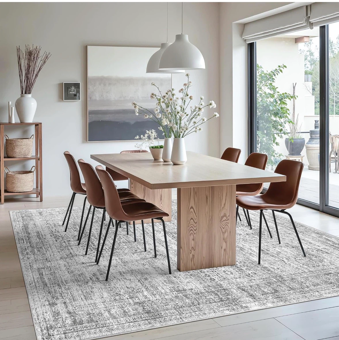 Grey Distressed Area Rug 8x10 ft - photo 3