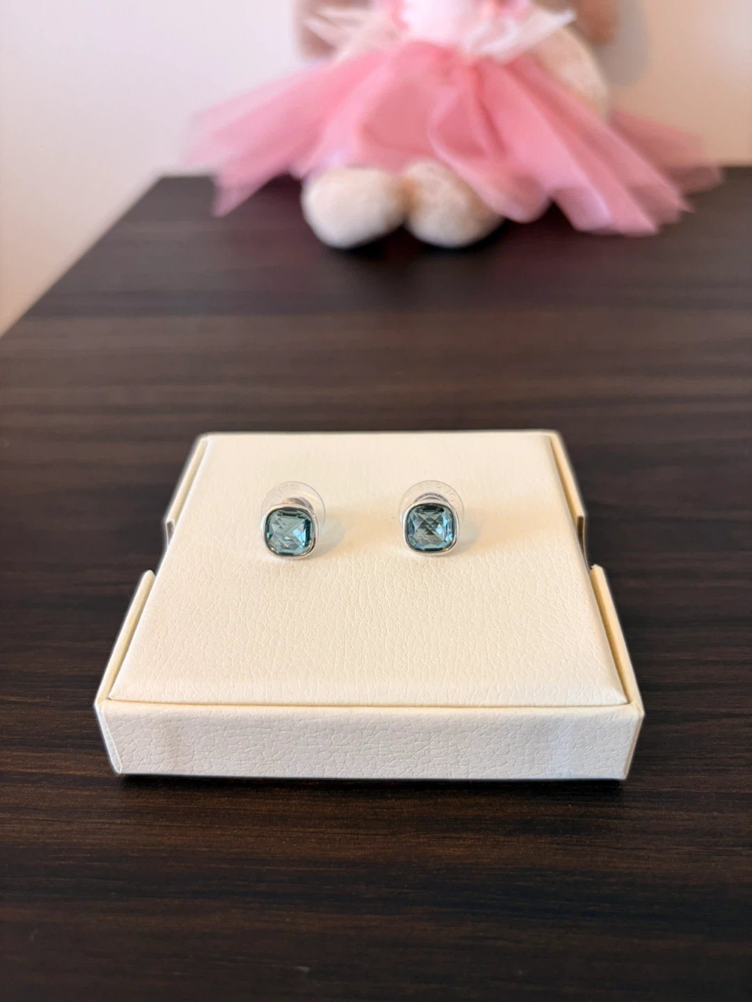 Swarovski blue crystal stud earrings
