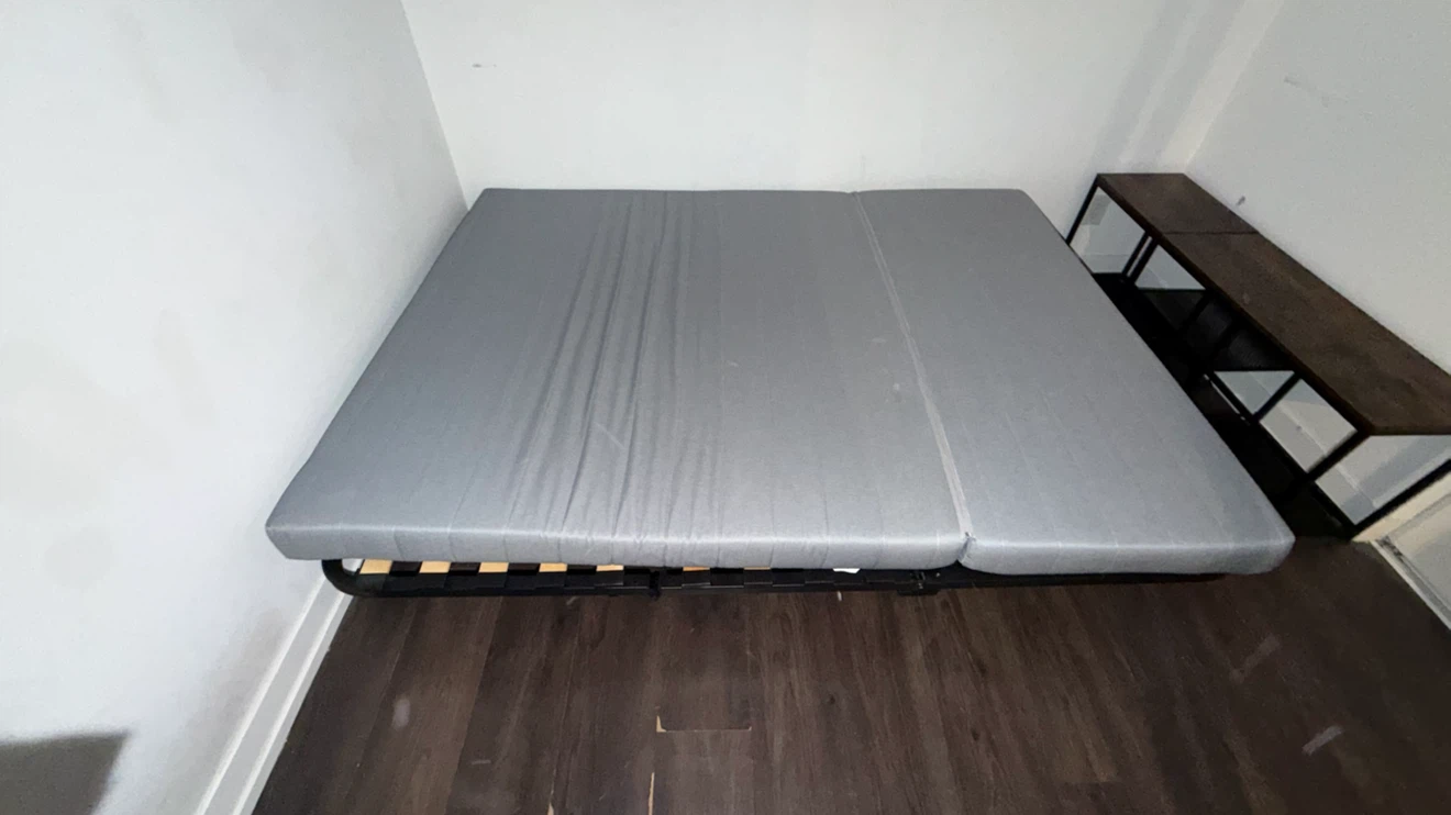 Grey Queen Sized Futon Sofa Bed - photo 3