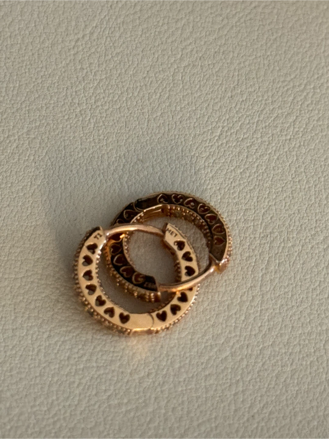 Pandora Rose Gold Heart Hoop Earrings