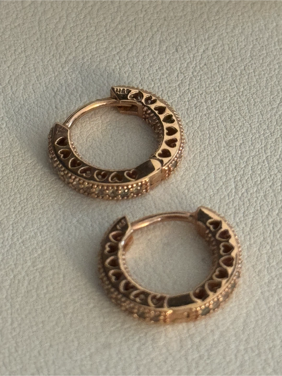 Pandora Rose Gold Heart Hoop Earrings - photo 3