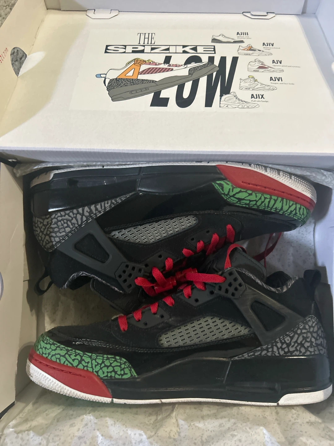 Jordan Spizike Low Black/Red/Green