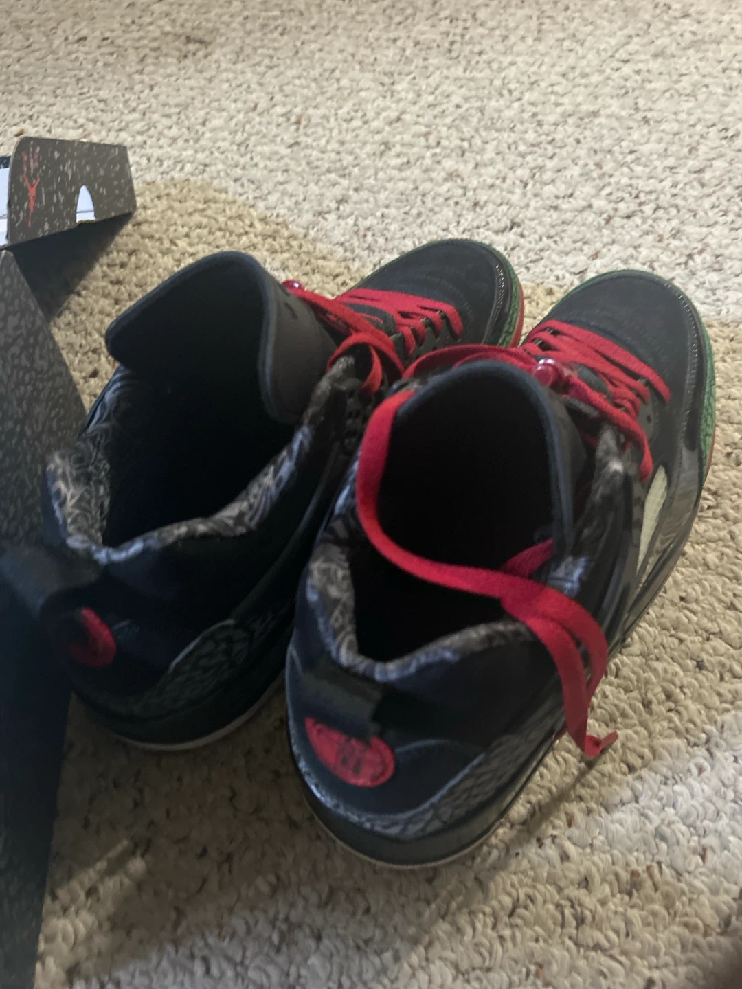 Jordan Spizike Low Black/Red/Green - photo 3