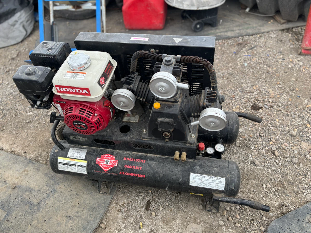 Power Heavy Duty Gasoline Air Compressor HD6510TH3