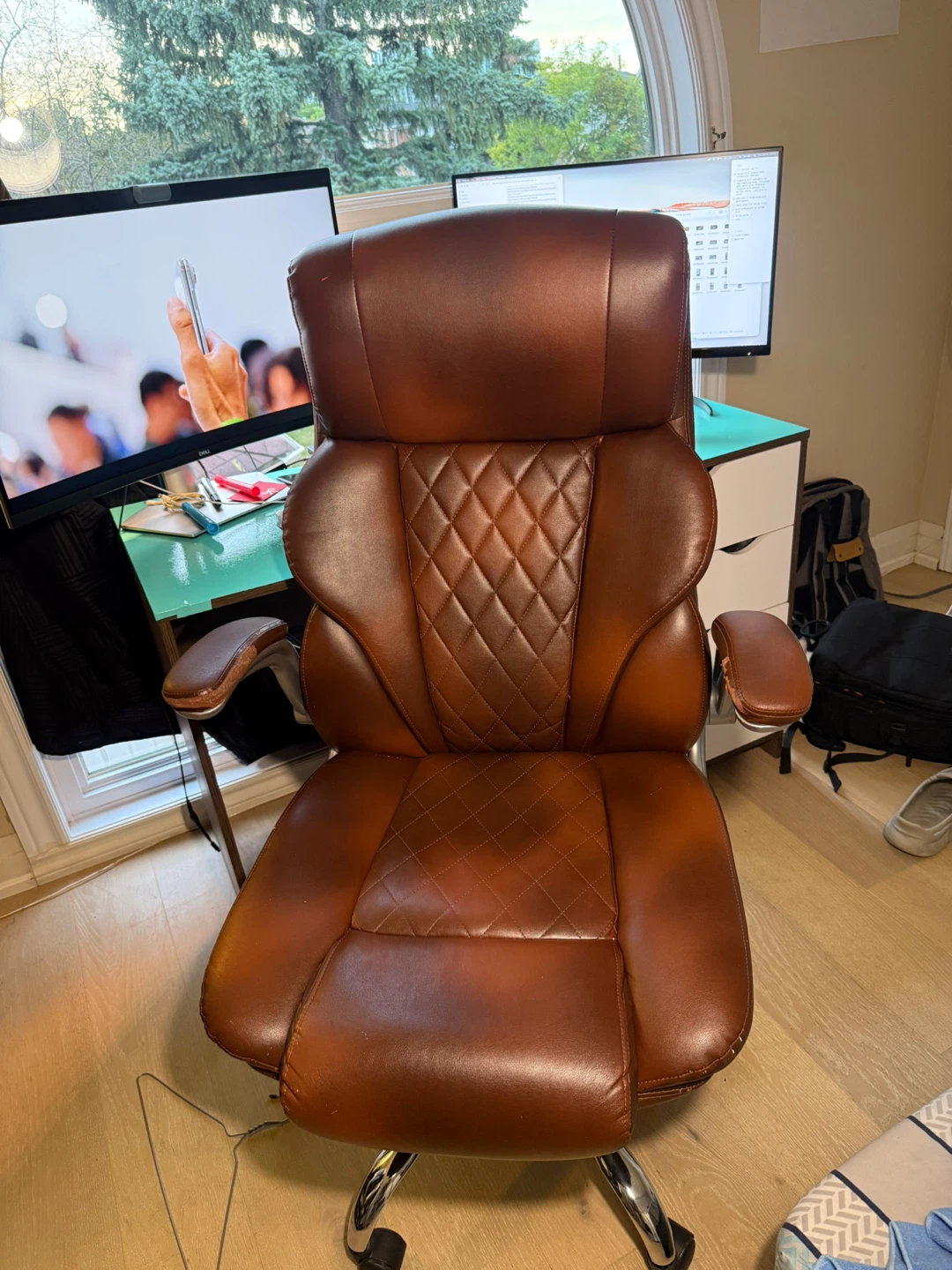 Brown Leather Executive Office Chair