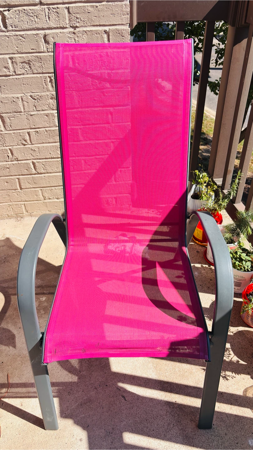Set of Two Outdoor Mesh Patio Chairs
