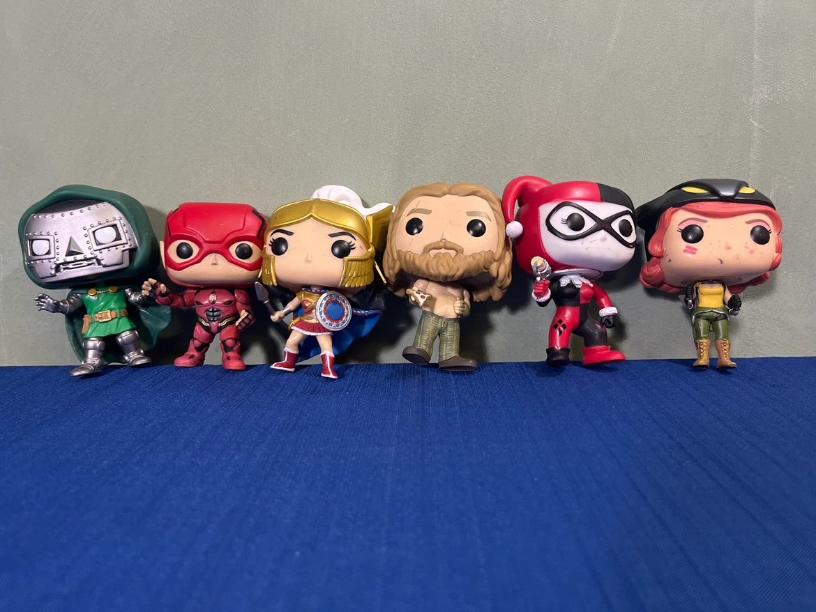 Funko Pop Collection of 6 DC and Marvel Figures