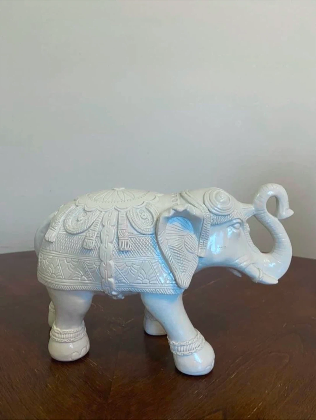 White Ceramic Elephant