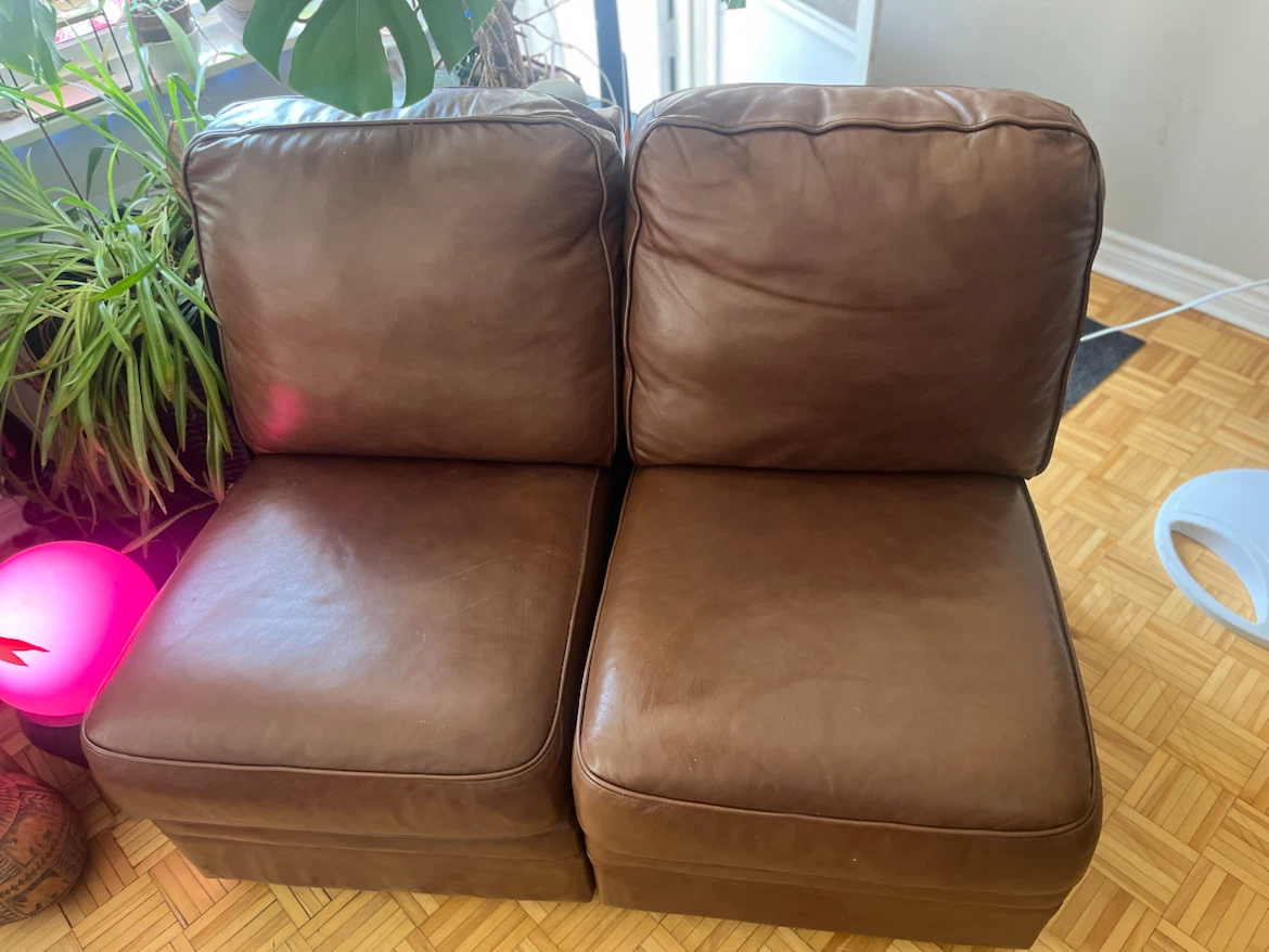 Vintage Brown Lounge Chairs – Pair - photo 2