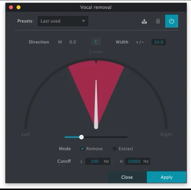 Vocal Removal Software Plugin by 2nd Sense